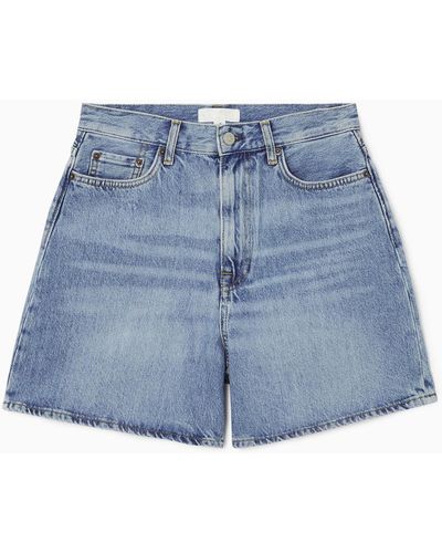 COS High-rise Denim Shorts - Blue