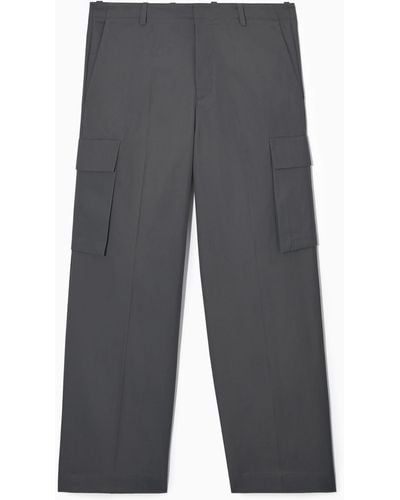 COS Wide-leg Cargo Trousers - Grey