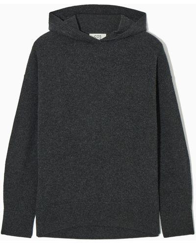 COS Pure Cashmere Hoodie - Black