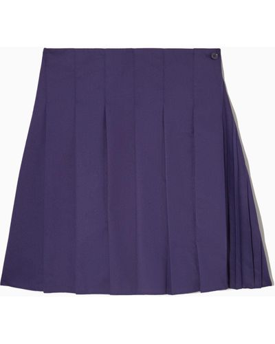 COS Pleated Mini Skirt - Multicolour