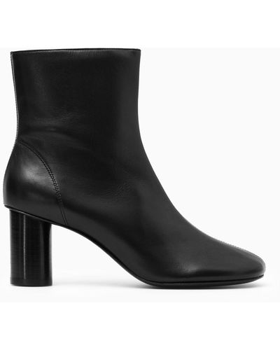 COS Cylinder-heel Leather Sock Boots - Black