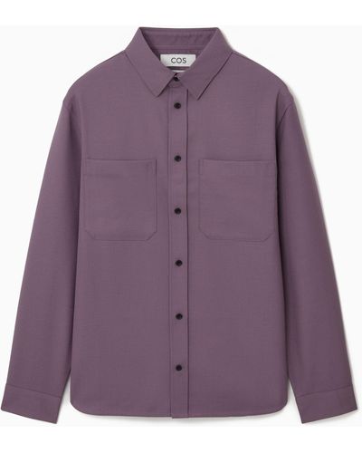 COS Relaxed Utility Shirt - Purple