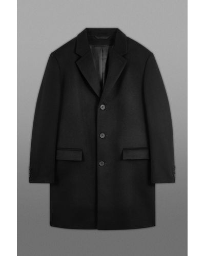 COS The Single-breasted Cashmere Coat - Black
