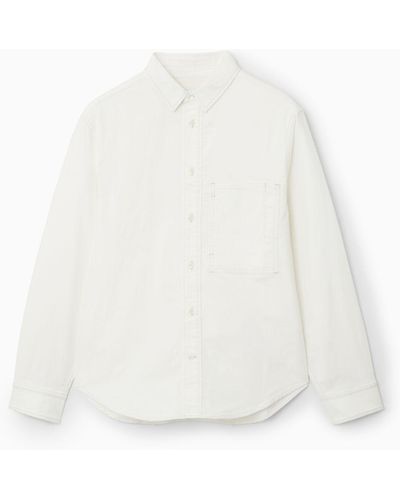 COS Utility Cotton Overshirt - White