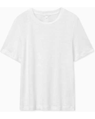 COS Linen T-shirt - White