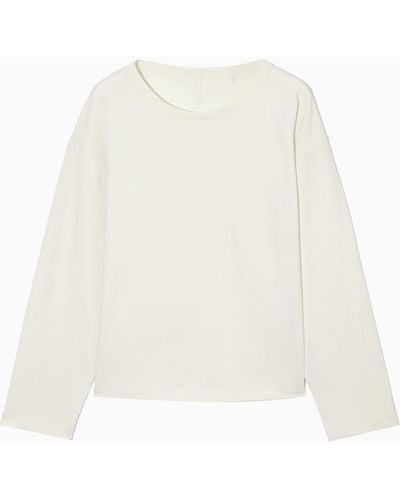 COS Boxy Long-sleeved T-shirt - White
