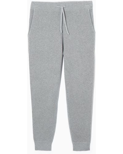 COS Waffle-knit Cashmere-blend JOGGERS - Grey