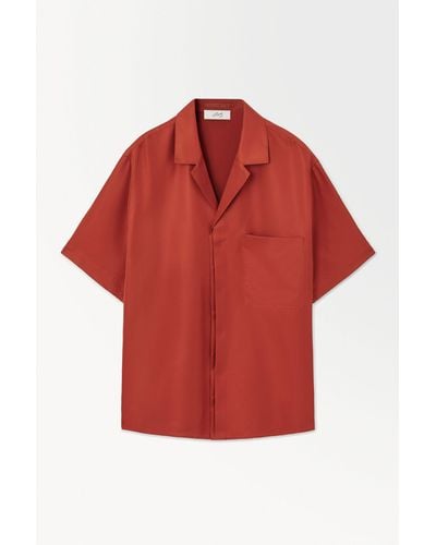 COS The Silk Resort Shirt - Red