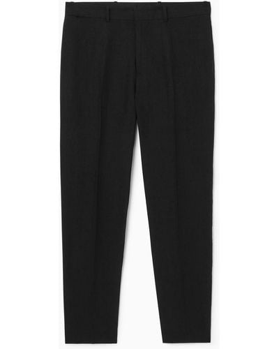 COS Tapered Linen Pants - Black