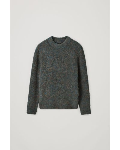 COS Textured Boucle Sweater - Green