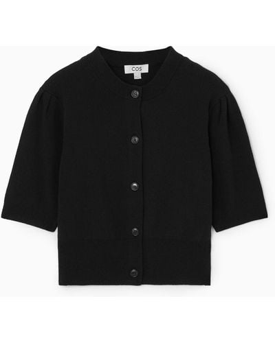 COS Cropped Short-sleeved Cardigan - Black