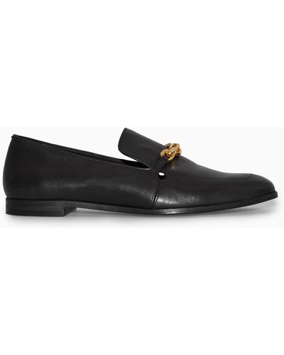 COS Leather Chain Loafers - Black