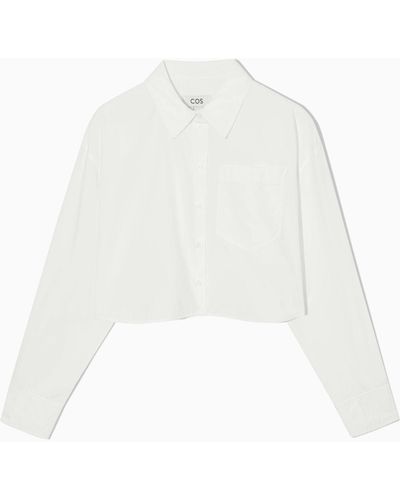 COS Cropped Poplin Shirt - White