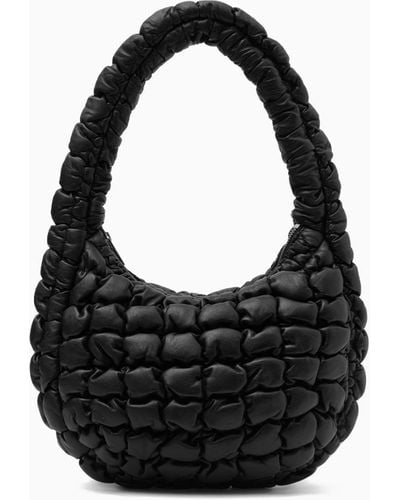 COS Quilted Mini Bag - Leather - Black