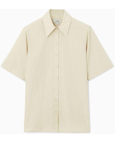 COS Short-sleeved Tunic Shirt - White
