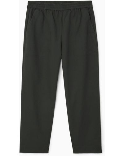 COS Elasticated Twill Pants - Gray