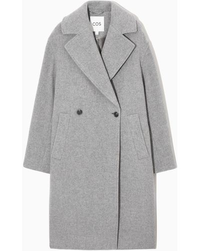 COS Oversized Double-breasted Wool Coat - Gray