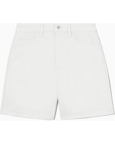 COS Relaxed-fit Denim Shorts - White