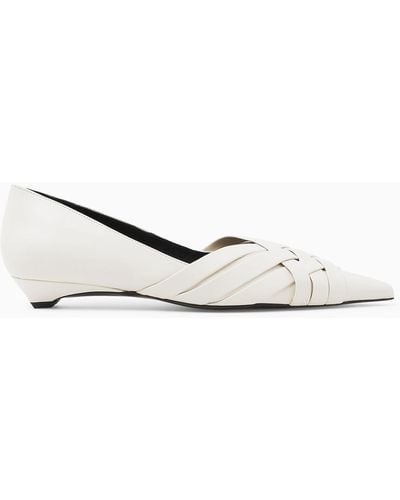 COS Crossover Ballet Flats - White