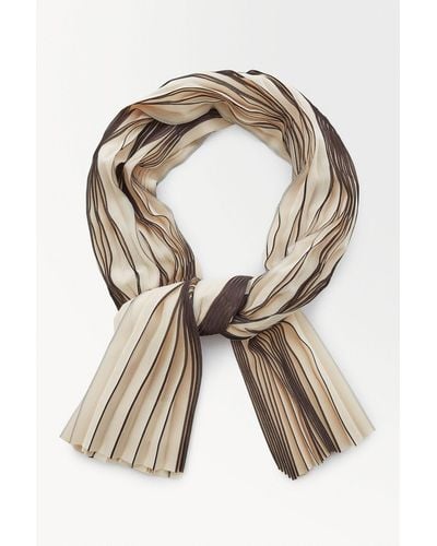COS The Pleated Chiffon Scarf - Natural
