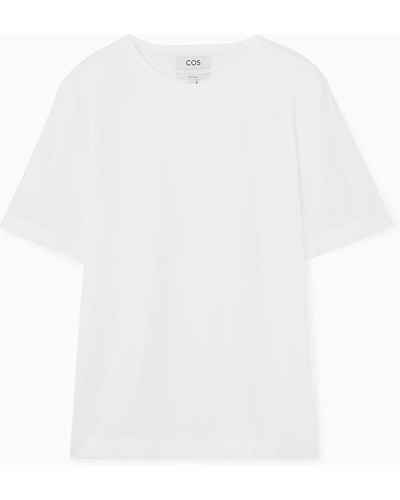 COS Relaxed Short-sleeve T-shirt - White
