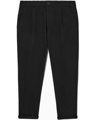 COS Tapered Wool Chinos - Black