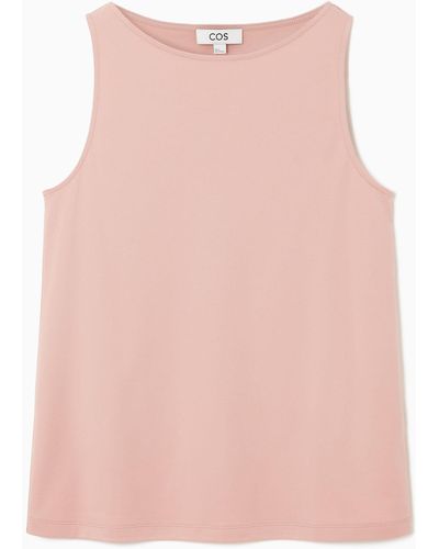 COS Boat-neck Tank Top - Pink