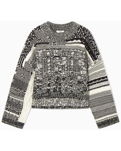 COS Fair Isle Wool And Cashmere Sweater - Black