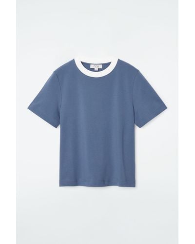 COS Clean Cut T-shirt - Blue