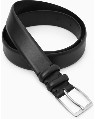 COS Classic Leather Belt - Black