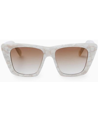 COS Markante Cat-eye-sonnenbrille - Weiß