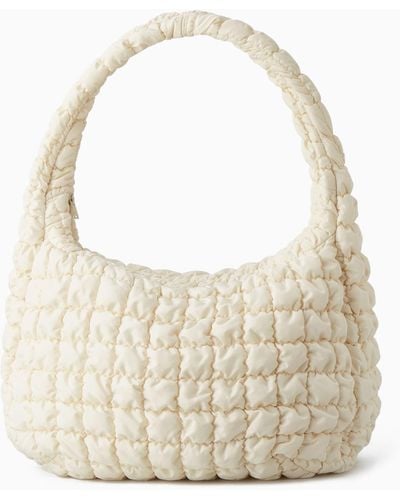 COS Oversized Quilted Crossbody - White