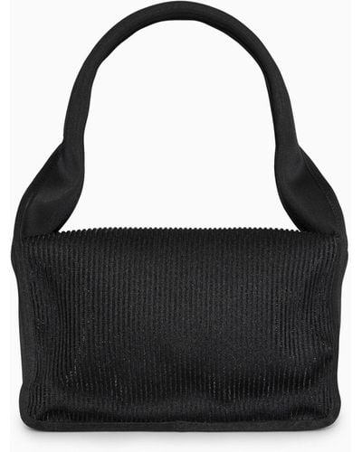 COS Ribbed Shoulder Bag - Neoprene - Black