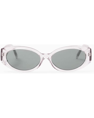 COS Oval-frame Sunglasses - White