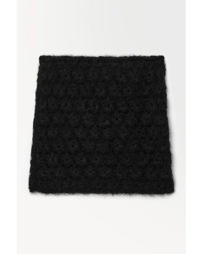 COS The Crochet-knit Mini Skirt - Black