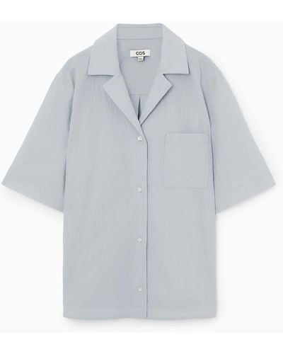 COS Seersucker Shirt - Grey