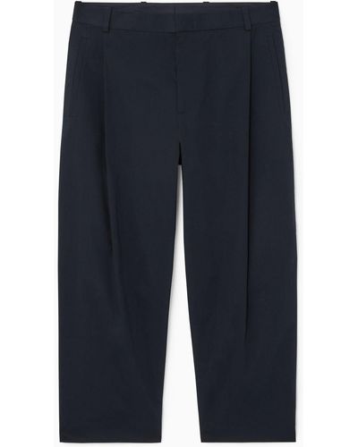 COS Pleated Tapered Pants - Blue