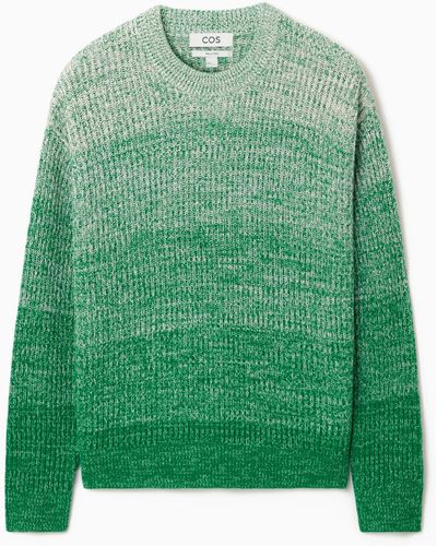 COS Gradient Silk-blend Sweater - Green