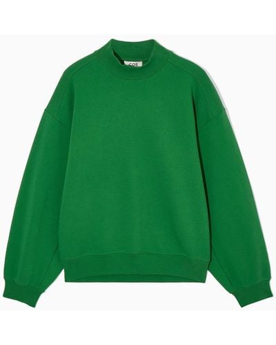 COS Sweatshirt Mit Stehkragen - Grün