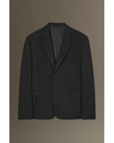 COS Tailored Wool-flannel Blazer - Regular - Black