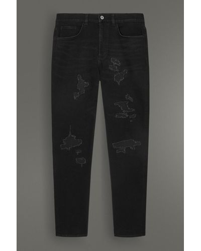 COS Distressed-jeans - Schwarz