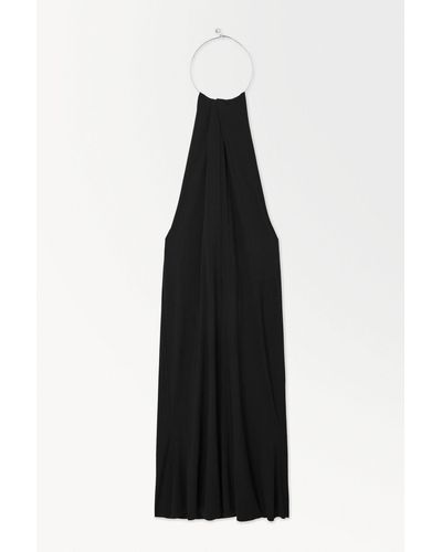 COS The Open-back Necklace Dress - Black