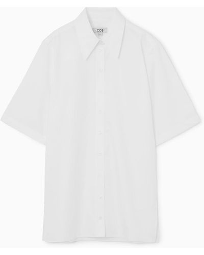 COS Short-sleeved Tunic Shirt - White