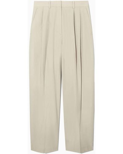 COS Wide-leg Tailored Pants - White