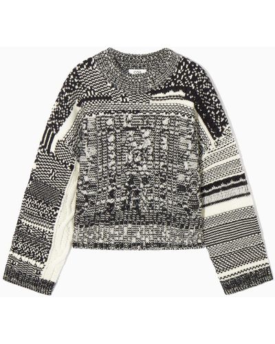 COS Fair Isle Wool And Cashmere Jumper - Black