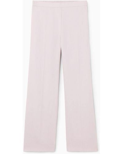 COS Straight-leg Tailored Linen Pants - Pink