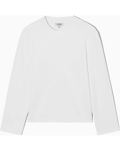 COS Regular-fit Heavyweight Long-sleeved T-shirt - White