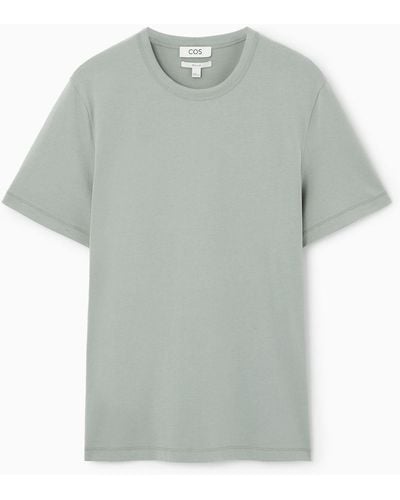 COS Regular-fit Mid-weight Brushed T-shirt - Green