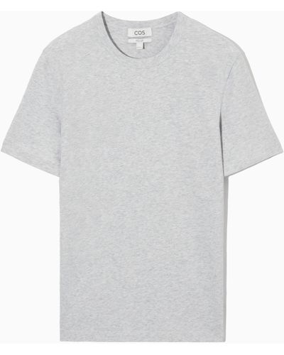 COS Regular-fit Mid-weight Brushed T-shirt - White