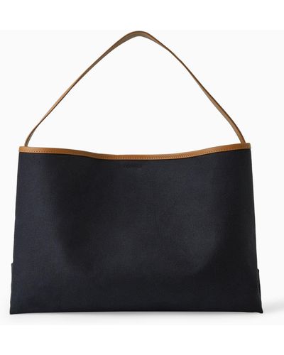 COS Folded Canvas Shopper Bag - Black